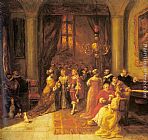 The Reception of The Siamese Ambassadors Paintings - The Cardinal's Reception by Eugene Isabey